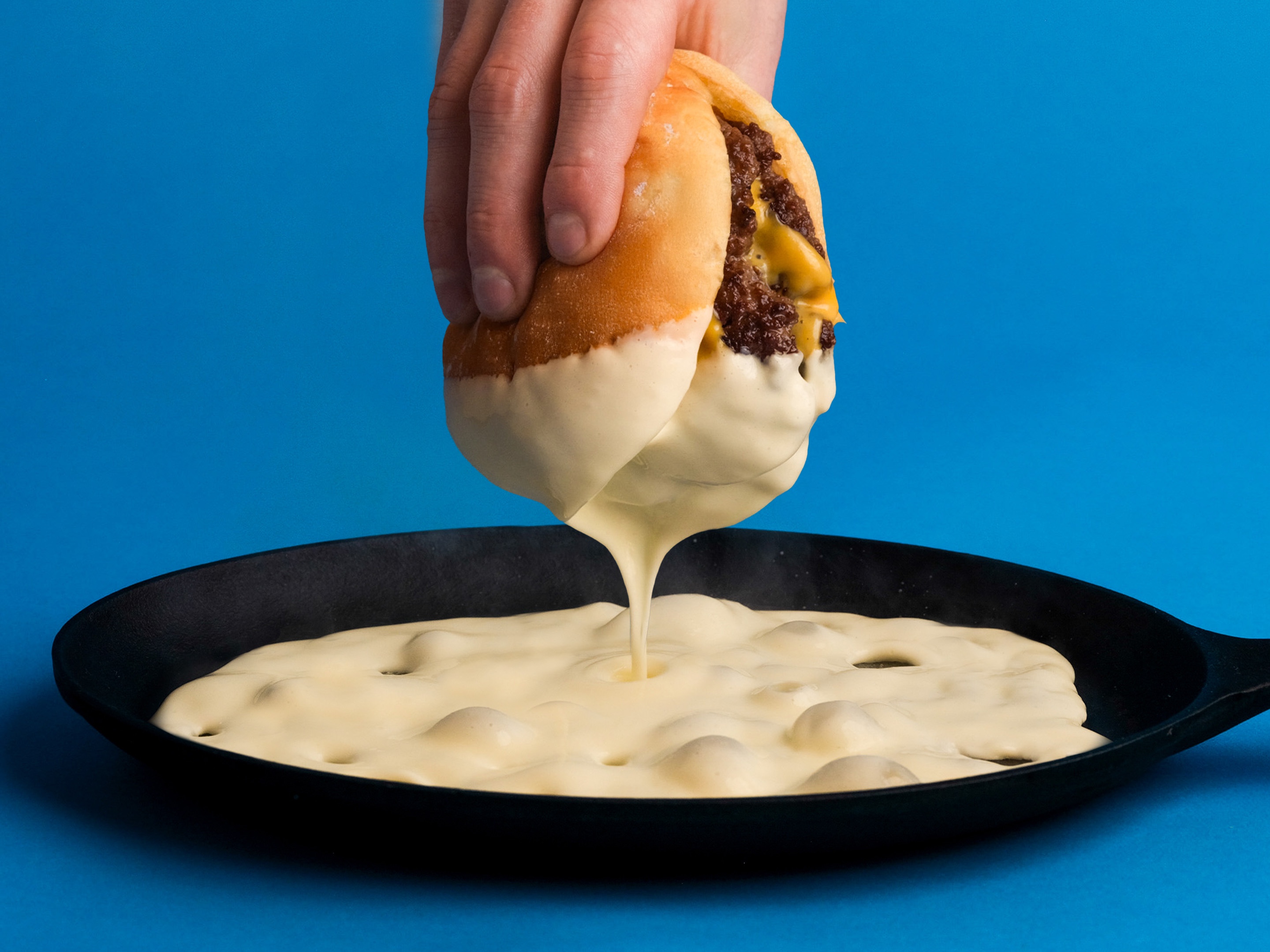 Ultra-Cheesy Fondue Smash Burgers