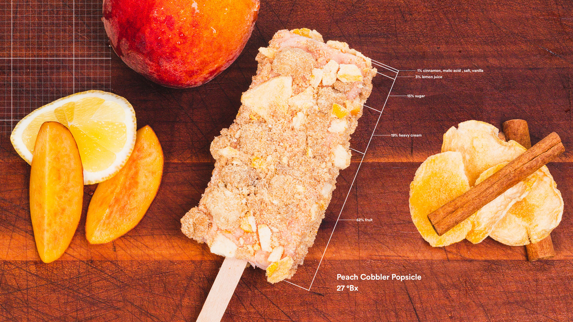 Peach Cobbler Popsicles