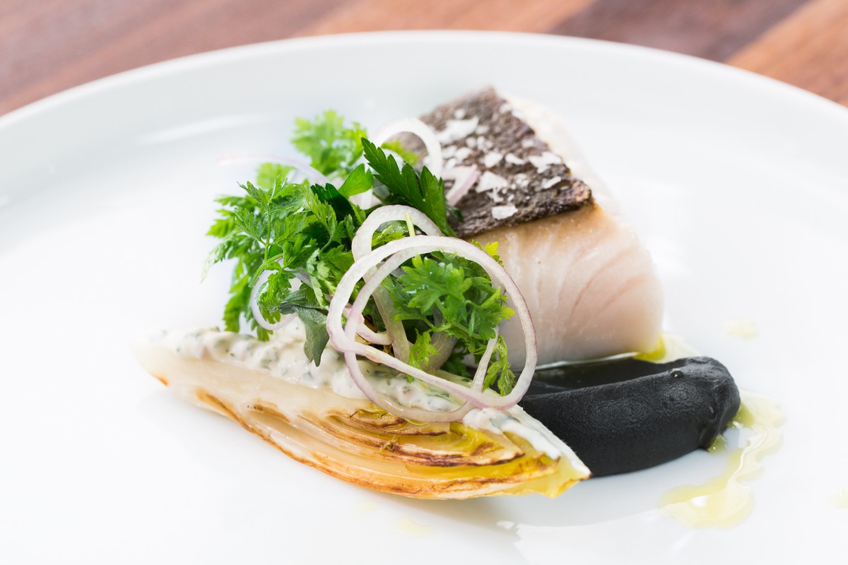 OhSoSimple Sous Vide Cod With JetBlack Purée and Seared Endive