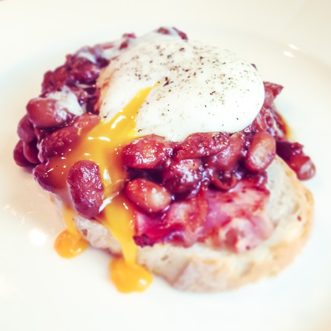 Baked beans and 75c egg Photo by John Erik ChefSteps