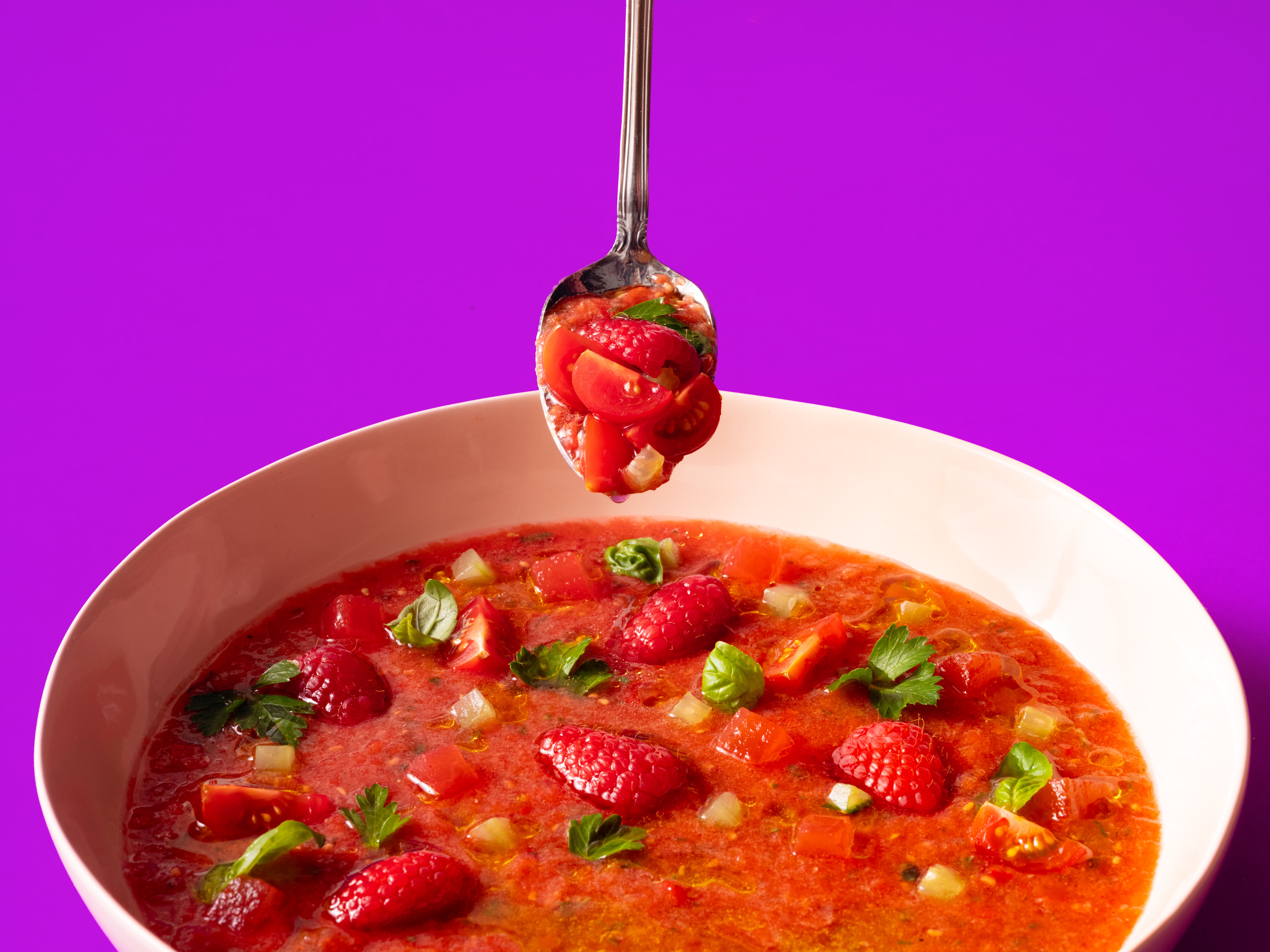 Tomato-Raspberry Gazpacho