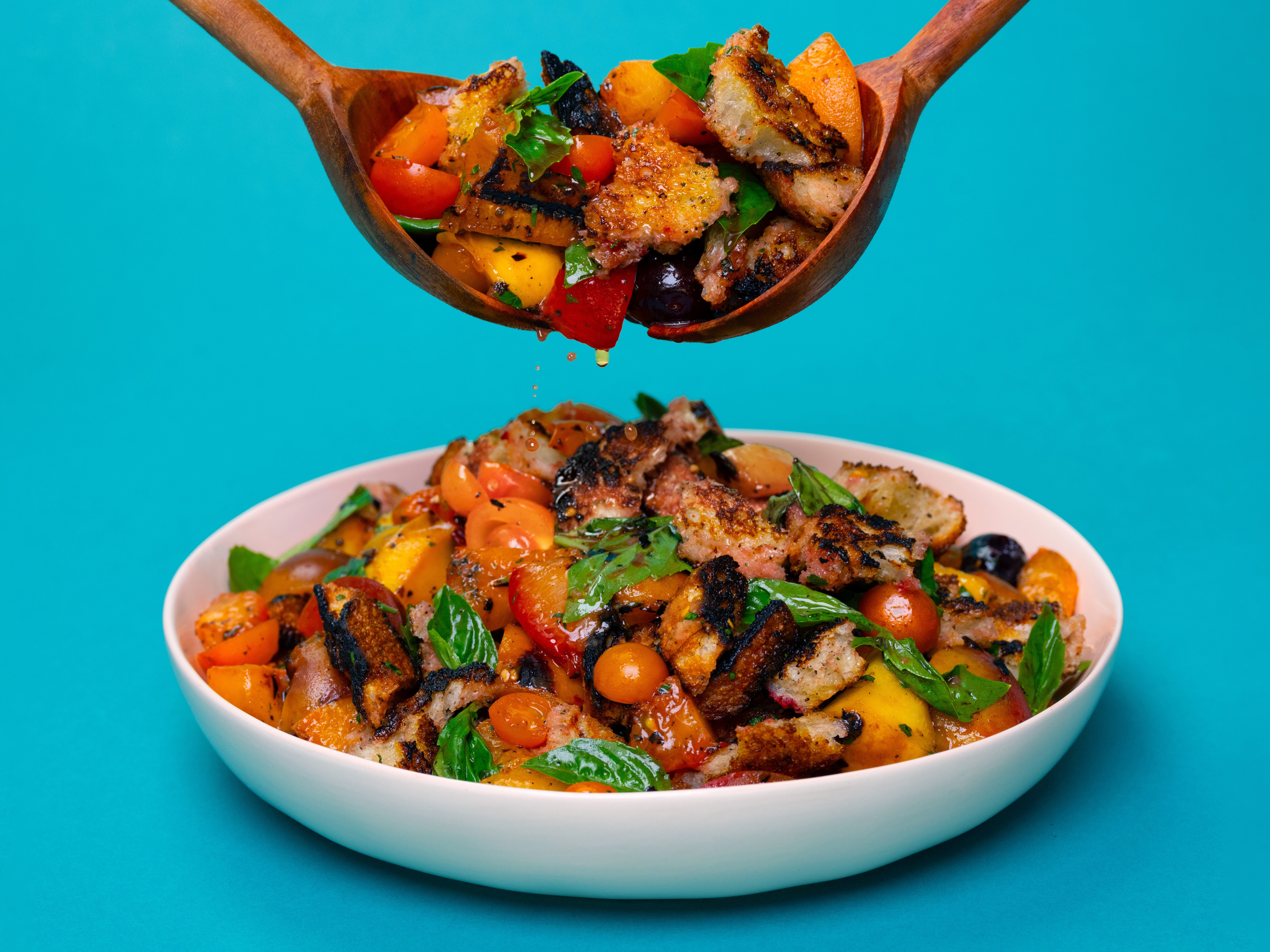 Grilled Stone Fruit Panzanella