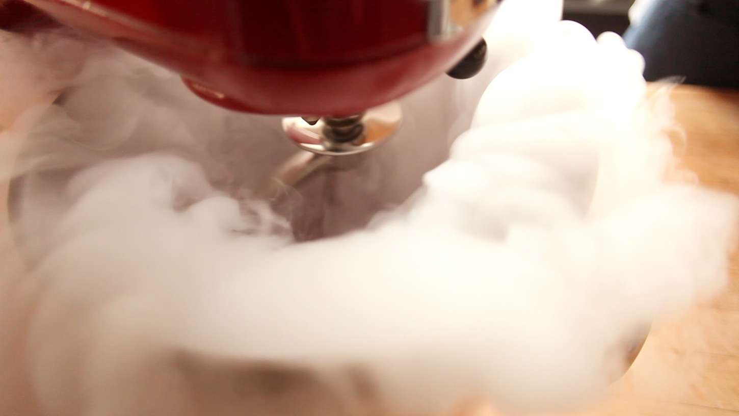 The Thermodynamics of Ice Cream Made With Dry Ice