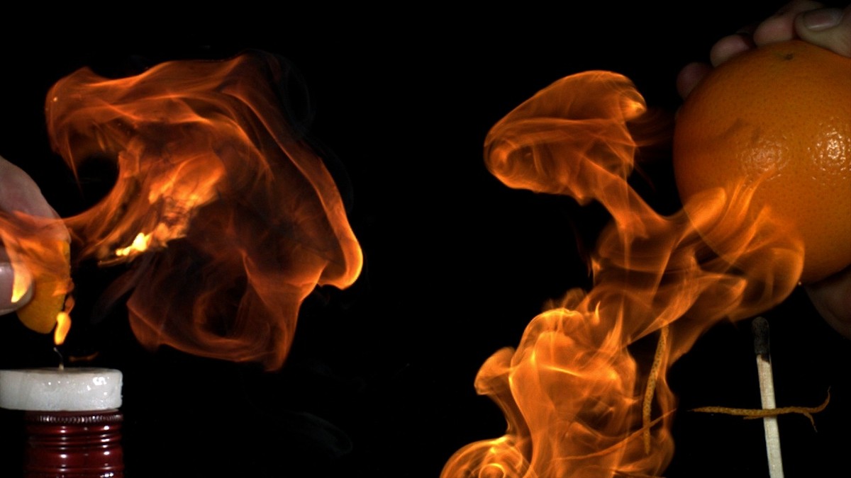High Speed Video • Flaming Citrus Oil ChefSteps
