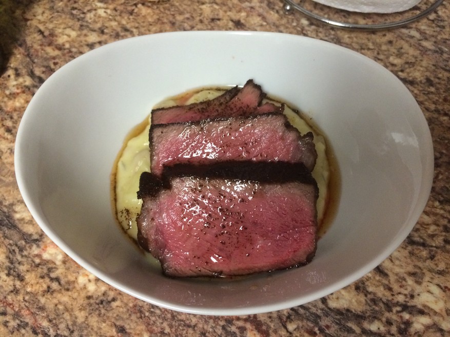 Sous Vide New York Strip with Red Wine Sauce Photo by Abe Baida