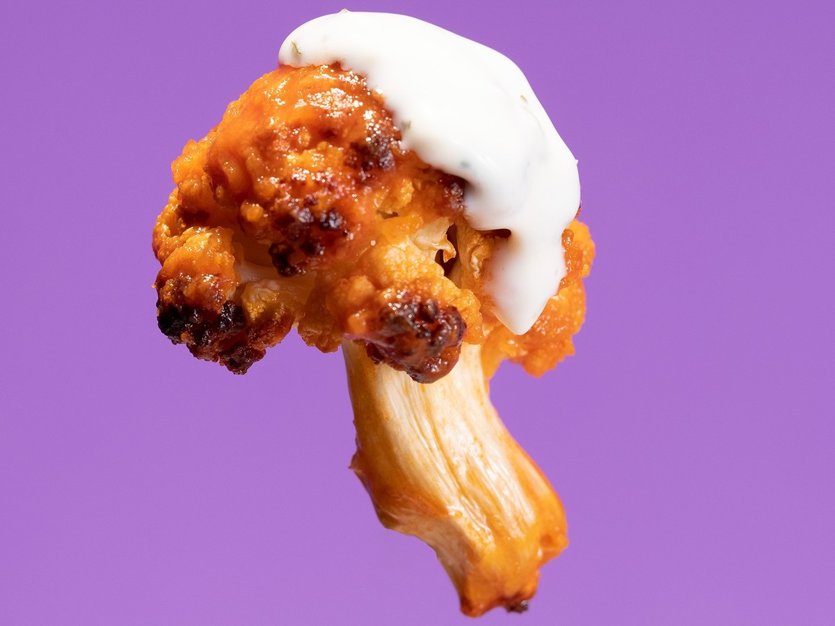 Amazing AirFried Vegetarian Buffalo Cauliflower “Wings” ChefSteps